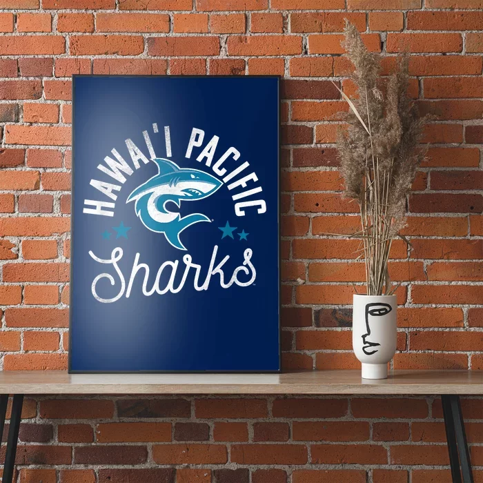 Hawaii Pacific University HPU Sharks Logo Poster