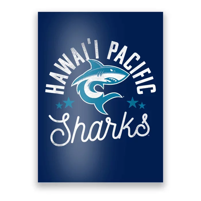 Hawaii Pacific University HPU Sharks Logo Poster