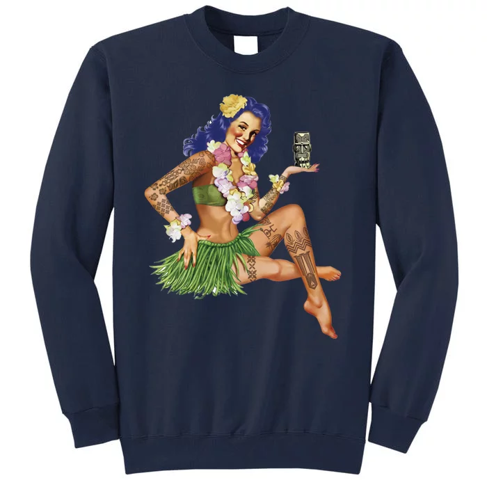 Hawaiian Pin Up Tall Sweatshirt