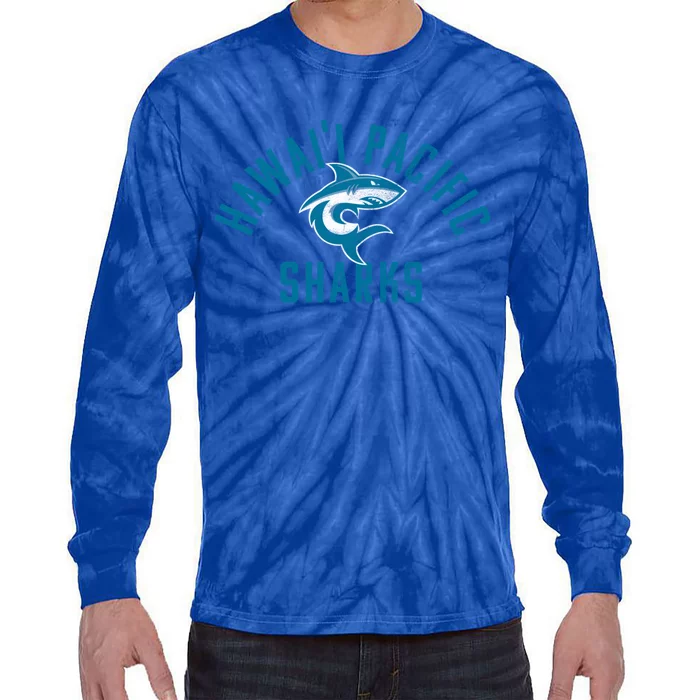 Hawaii Pacific University Hpu Sharks Large Gift Tie-Dye Long Sleeve Shirt