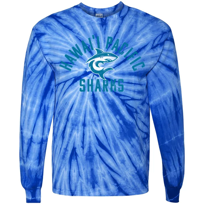 Hawaii Pacific University Hpu Sharks Large Gift Tie-Dye Long Sleeve Shirt