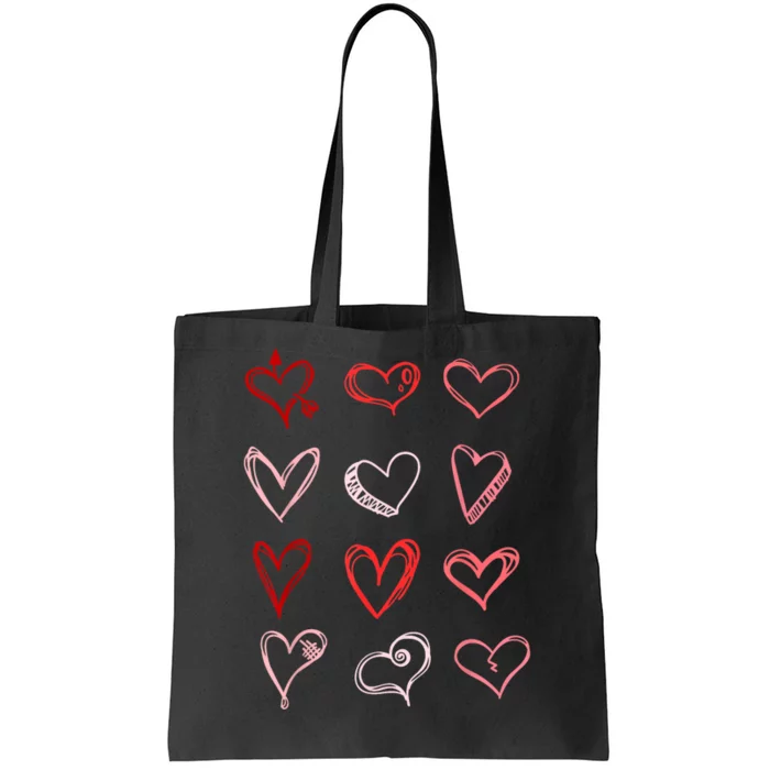 Hearts Pattern Valentines Day Cute Love Vday Pajama Tote Bag