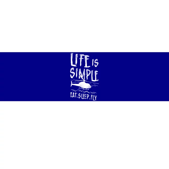 Helicopter Pilot Vintage Life Is Simple Eat Sleep Fly Gift Bumper Sticker