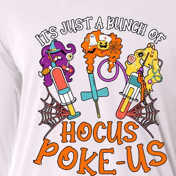 Hocus Pokeus Witch Nurse Halloween Medical Lab Tech Spooky Cooling Performance Long Sleeve Crew