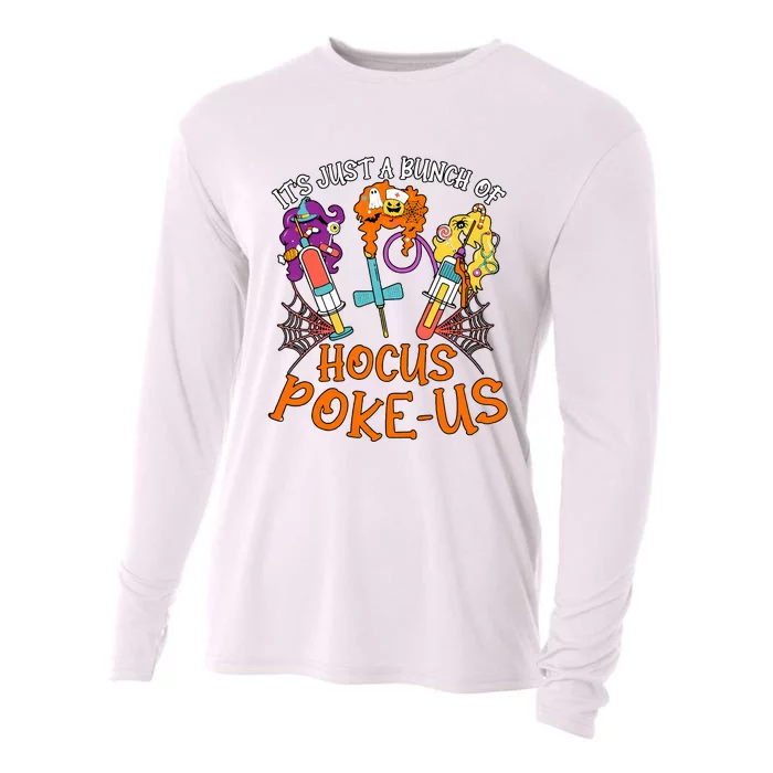 Hocus Pokeus Witch Nurse Halloween Medical Lab Tech Spooky Cooling Performance Long Sleeve Crew