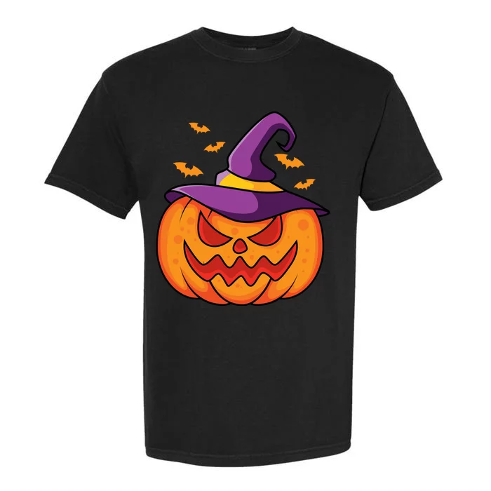 Halloween Pumpkin Witch Garment-Dyed Heavyweight T-Shirt