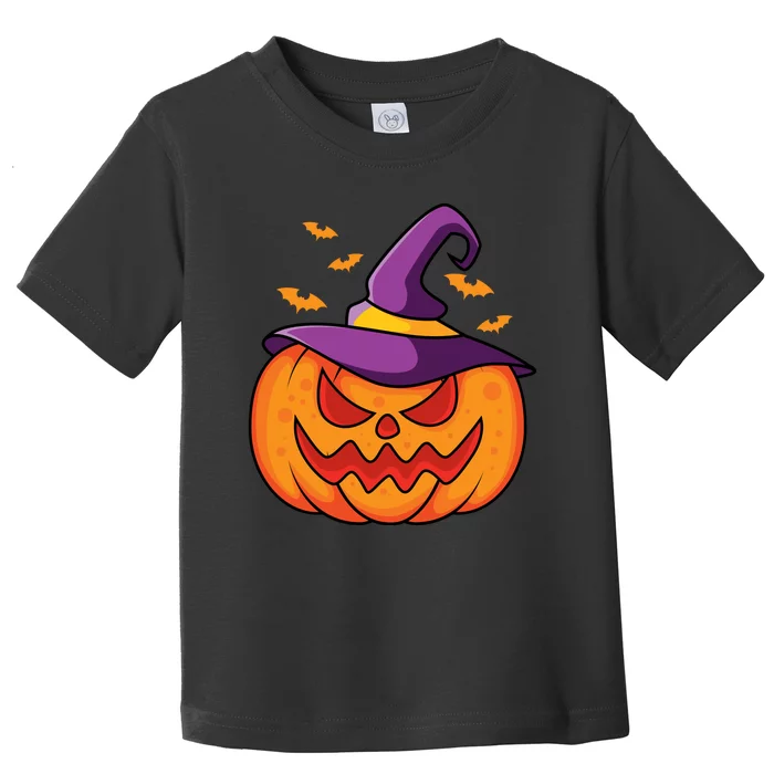 Halloween Pumpkin Witch Toddler T-Shirt