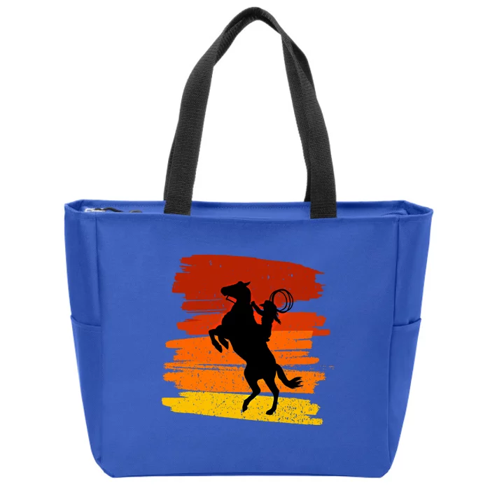 Horse Power With Wild Cow For Country Lovers Gift Zip Tote Bag