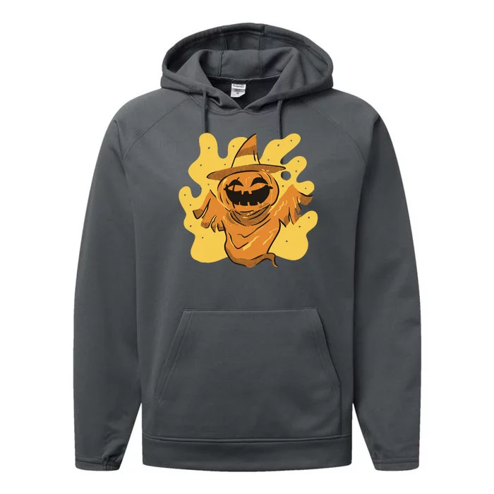 Halloween Pumpkin Witch Performance Fleece Hoodie