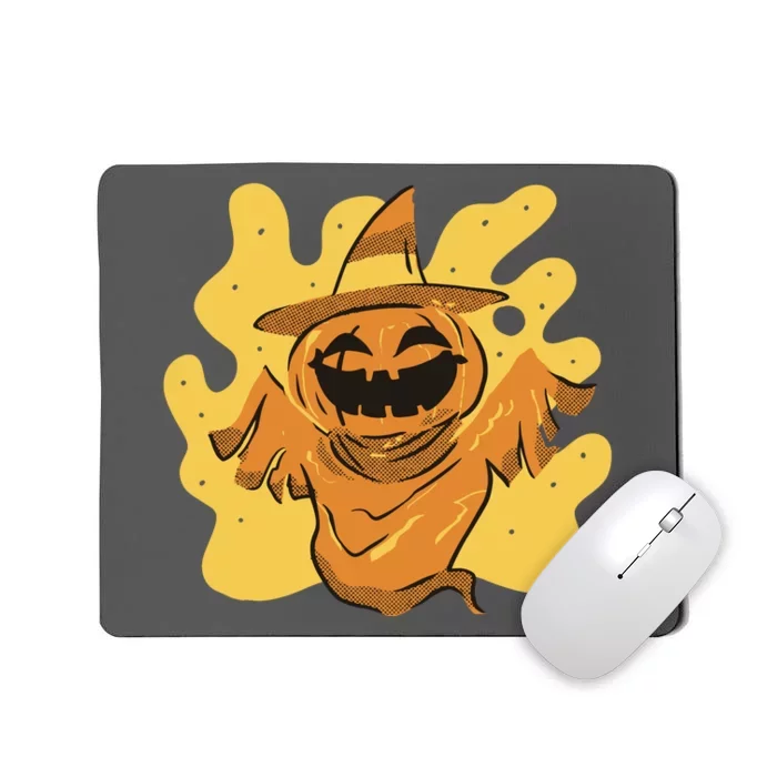 Halloween Pumpkin Witch Mousepad