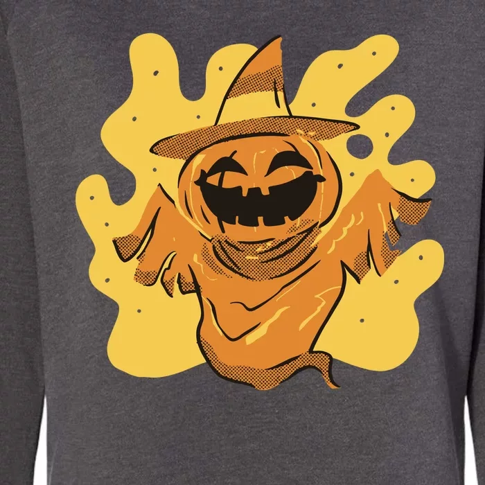 Halloween Pumpkin Witch Womens California Wash Sweatshirt