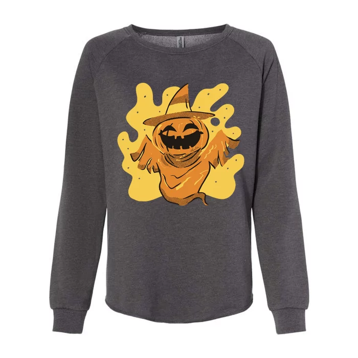 Halloween Pumpkin Witch Womens California Wash Sweatshirt