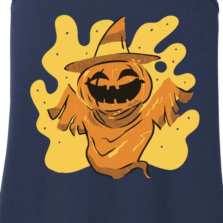 Halloween Pumpkin Witch Ladies Essential Tank