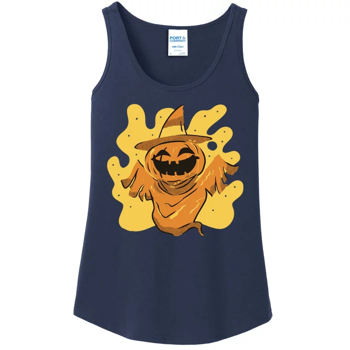 Halloween Pumpkin Witch Ladies Essential Tank