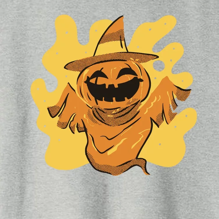 Halloween Pumpkin Witch Women's Crop Top Tee