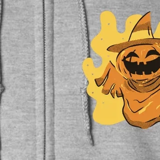 Halloween Pumpkin Witch Full Zip Hoodie