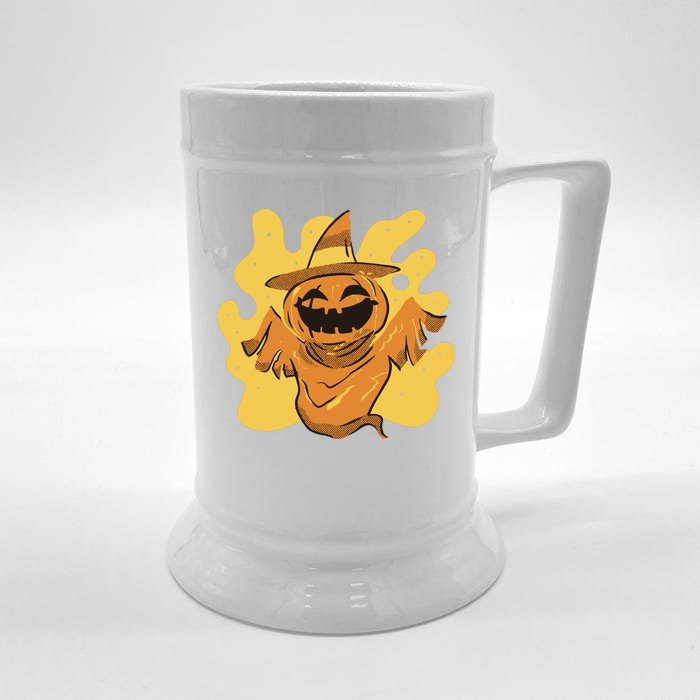 Halloween Pumpkin Witch Front & Back Beer Stein