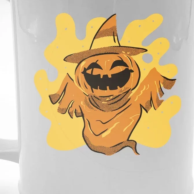 Halloween Pumpkin Witch Front & Back Beer Stein