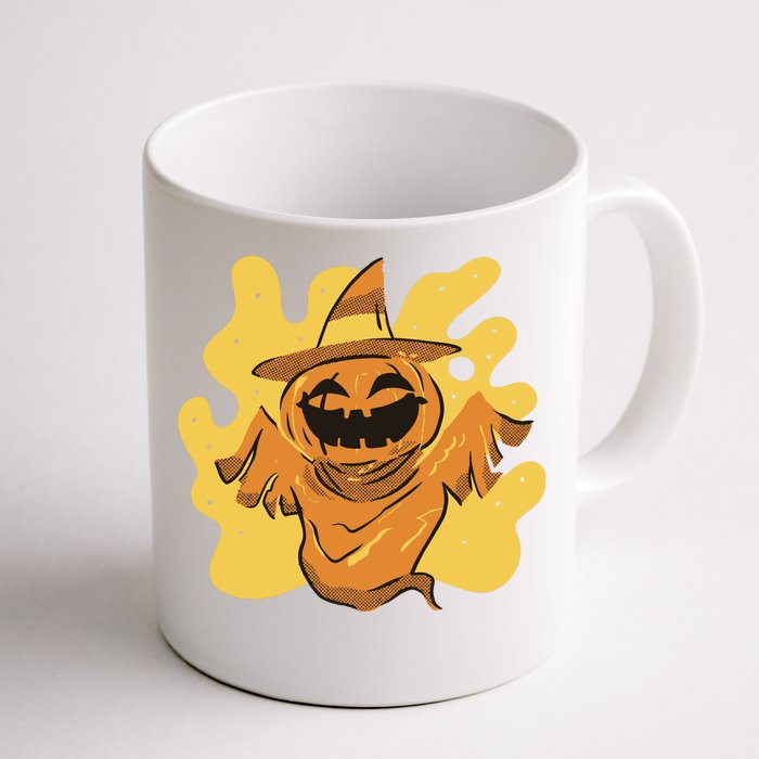 Halloween Pumpkin Witch Front & Back Coffee Mug