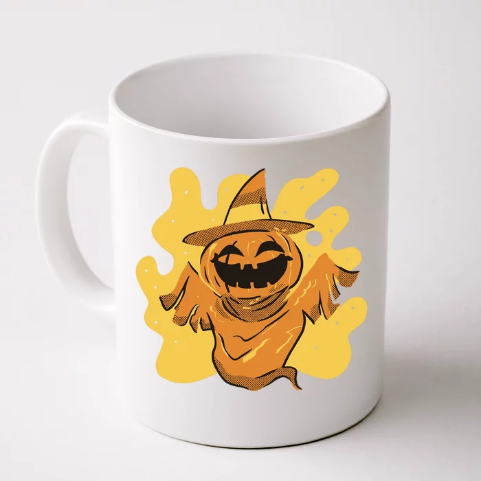 Halloween Pumpkin Witch Front & Back Coffee Mug