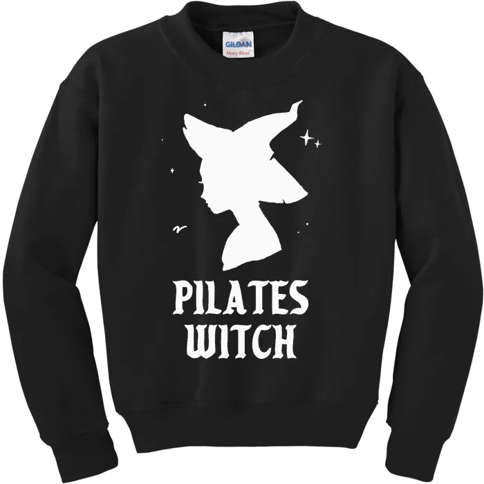 Halloween Pilates Witch Instructor Costume Kids Sweatshirt