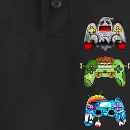 Halloween Pumpkin Witch Gaming Controllers Zombie Dry Zone Grid Performance Polo