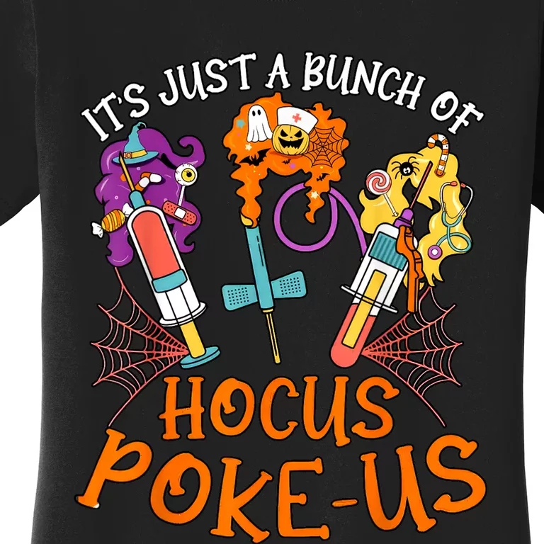 Hocus Pokeus Witch Nurse Halloween Medical Lab Tech Spooky Women's T-Shirt