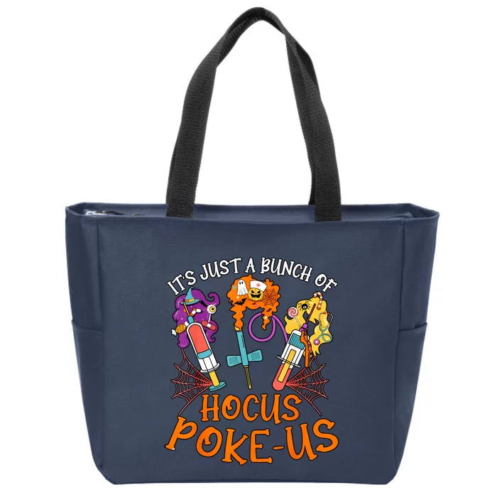 Hocus Pokeus Witch Nurse Halloween Medical Lab Tech Spooky Zip Tote Bag