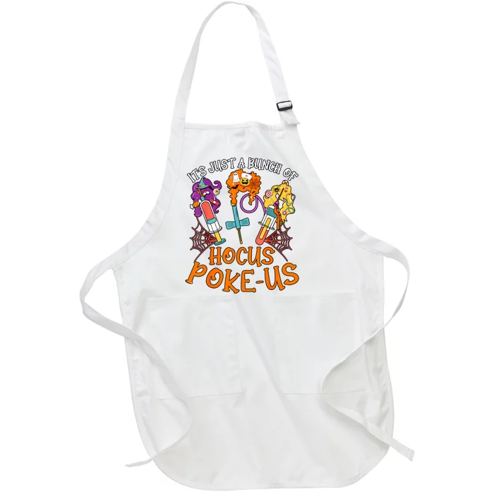 Hocus Pokeus Witch Nurse Halloween Medical Lab Tech Spooky Full-Length Apron With Pocket