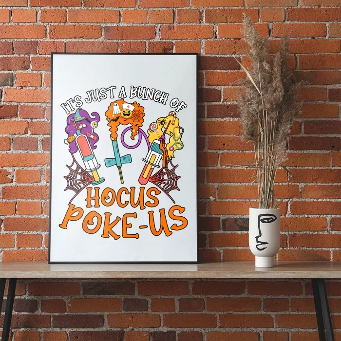 Hocus Pokeus Witch Nurse Halloween Medical Lab Tech Spooky Poster