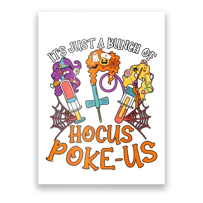 Hocus Pokeus Witch Nurse Halloween Medical Lab Tech Spooky Poster