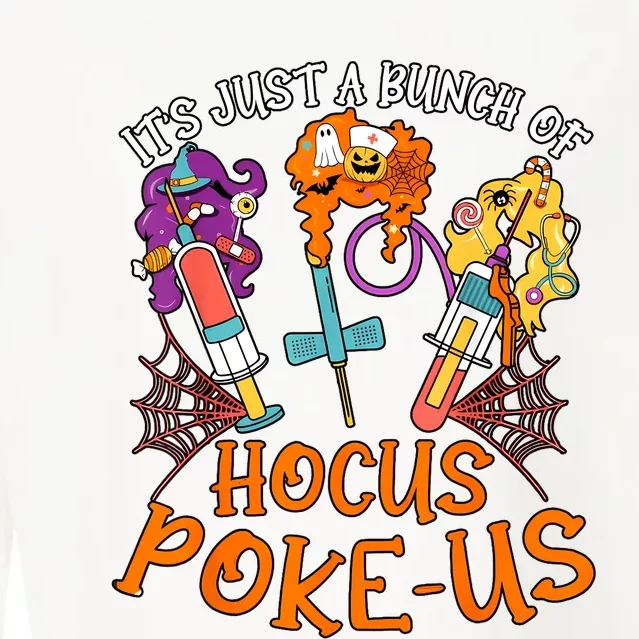 Hocus Pokeus Witch Nurse Halloween Medical Lab Tech Spooky Cropped Pullover Crew