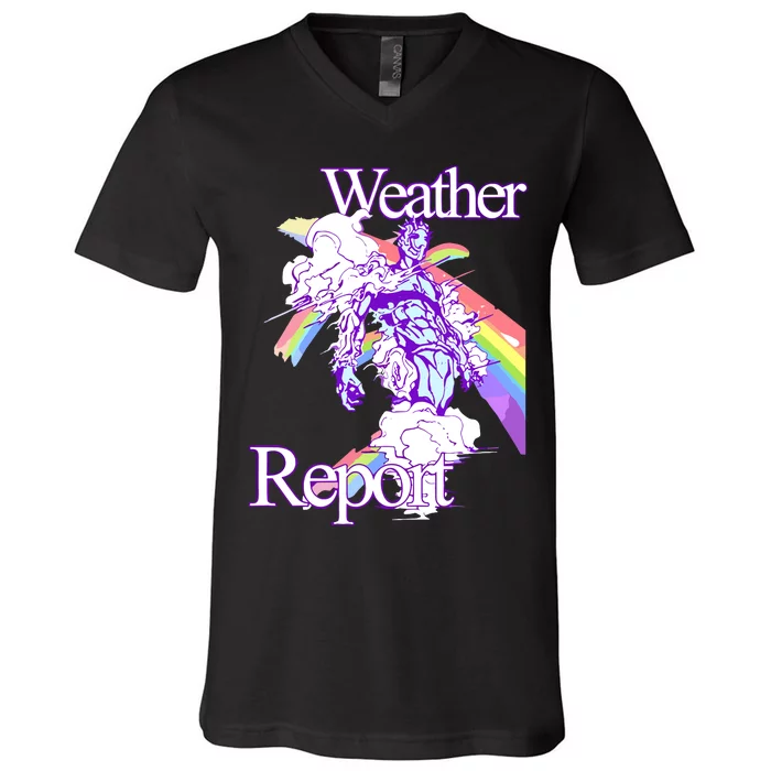 Hoshi Pieces Weather Report Jojos V-Neck T-Shirt