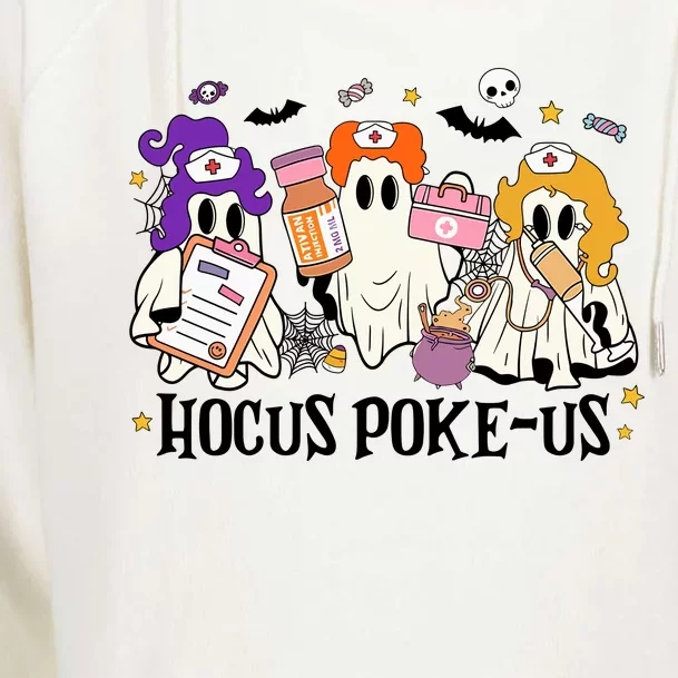 Hocus Pokeus Witch Nurse Halloween Womens Funnel Neck Pullover Hood