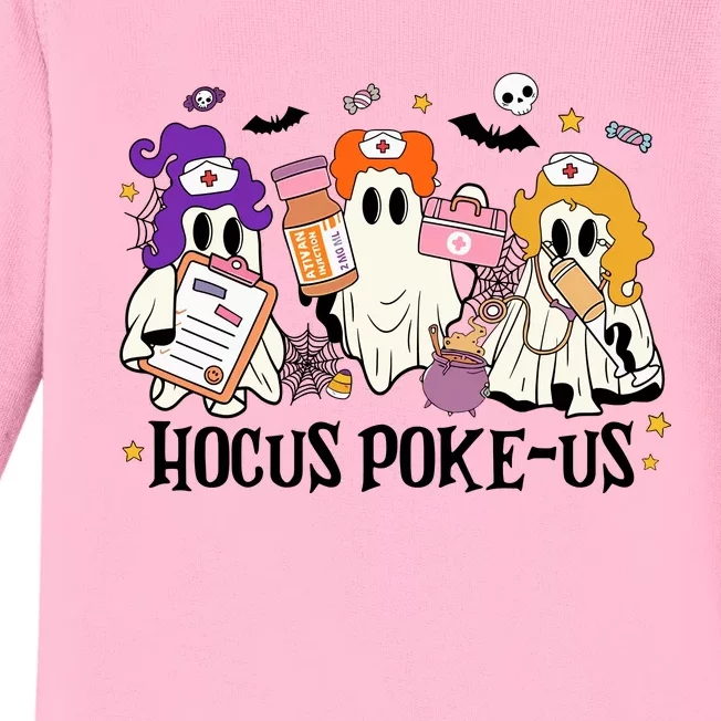 Hocus Pokeus Witch Nurse Halloween Baby Long Sleeve Bodysuit