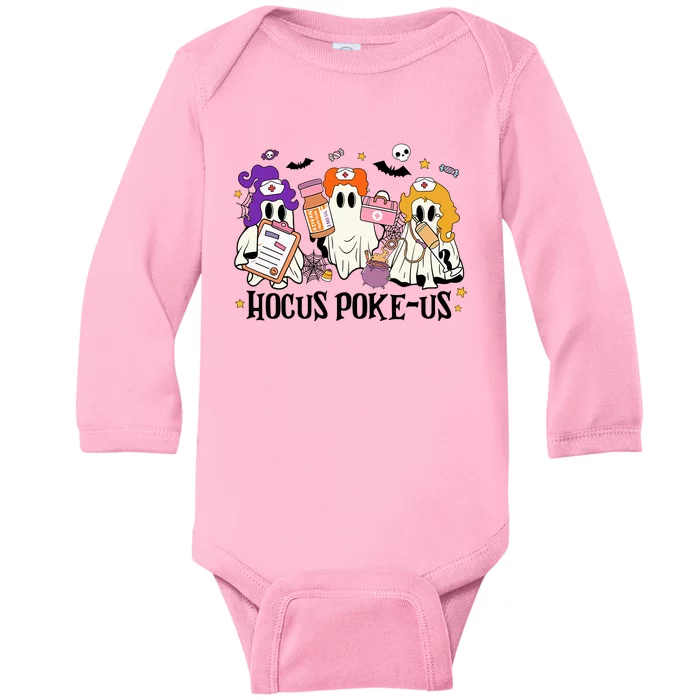 Hocus Pokeus Witch Nurse Halloween Baby Long Sleeve Bodysuit