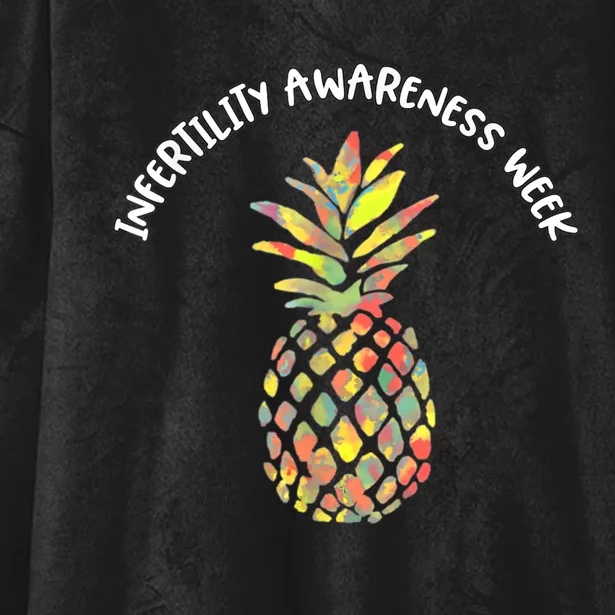 Hope Pineapple We Wear Orange Infertility Awareness Week Hooded Wearable Blanket