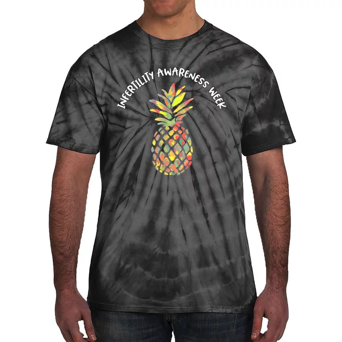 Hope Pineapple We Wear Orange Infertility Awareness Week Tie-Dye T-Shirt