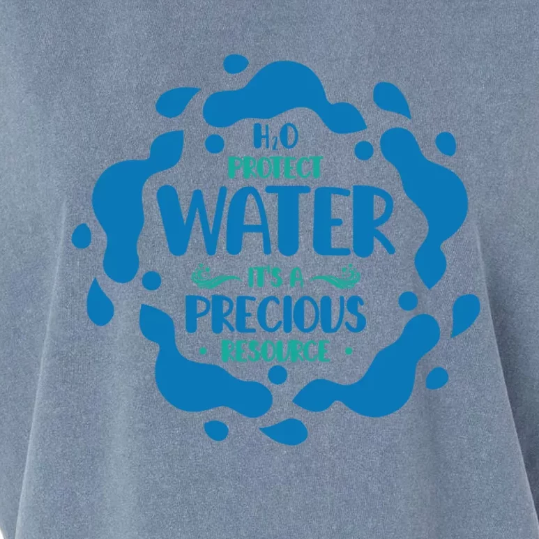 H2o Protect Water It's A Precious Resource World Water Day Cool Gift Garment-Dyed Women's Muscle Tee