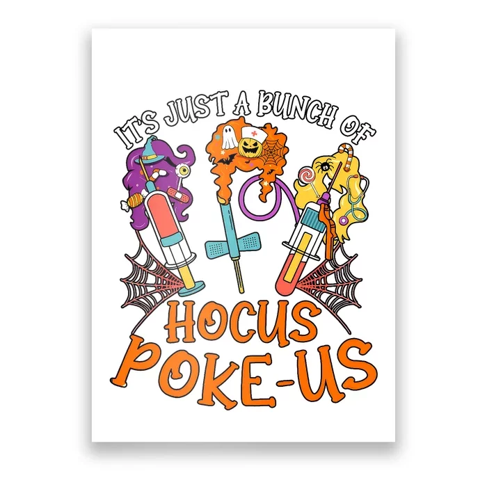 Hocus Pokeus Witch Nurse Halloween Medical Lab Tech Spooky Poster