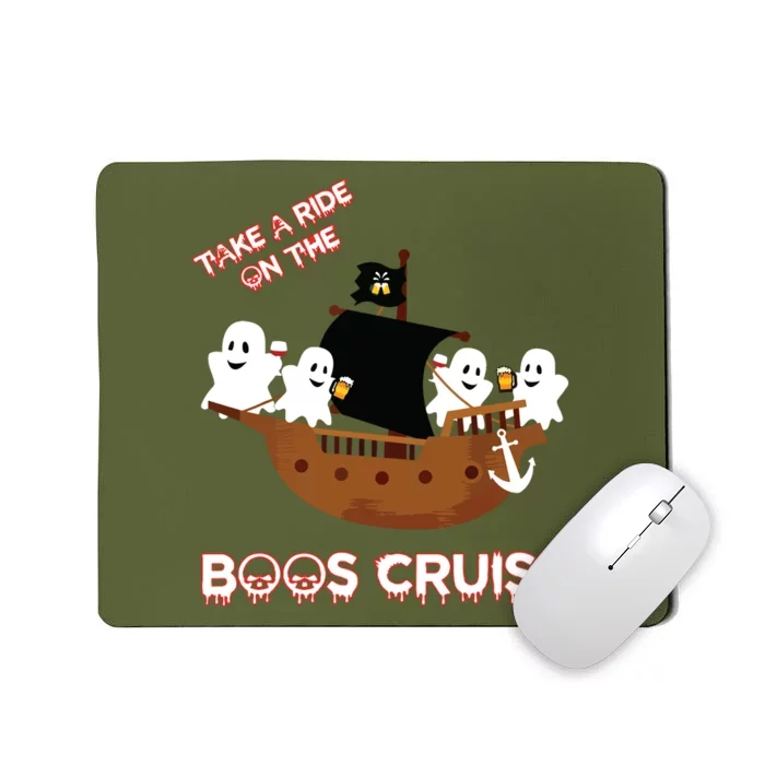 Halloween Party Wine Beer Drinking Boos Cruise Mousepad