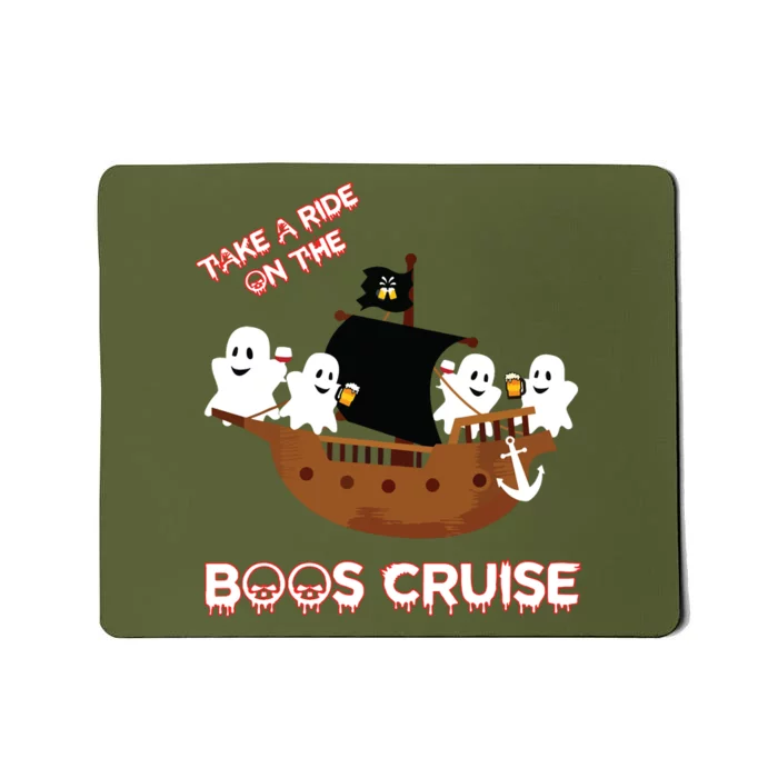 Halloween Party Wine Beer Drinking Boos Cruise Mousepad