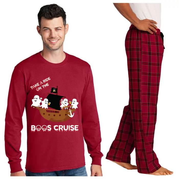 Halloween Party Wine Beer Drinking Boos Cruise Long Sleeve Pajama Set