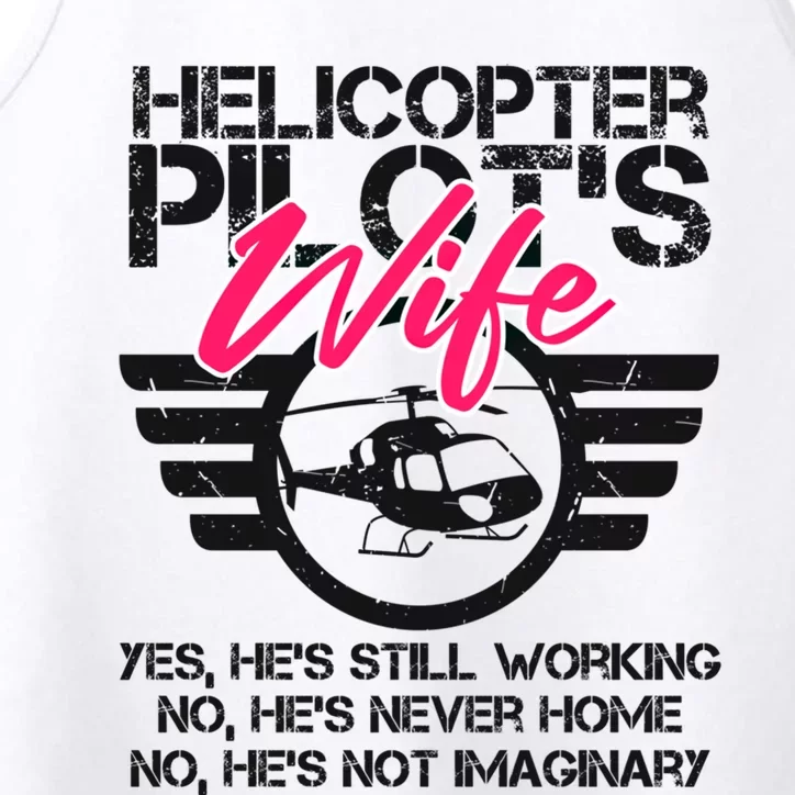 Helicopter Pilot Wife Funny Gift Ems Military Spouse Gift Great Gift Performance Tank