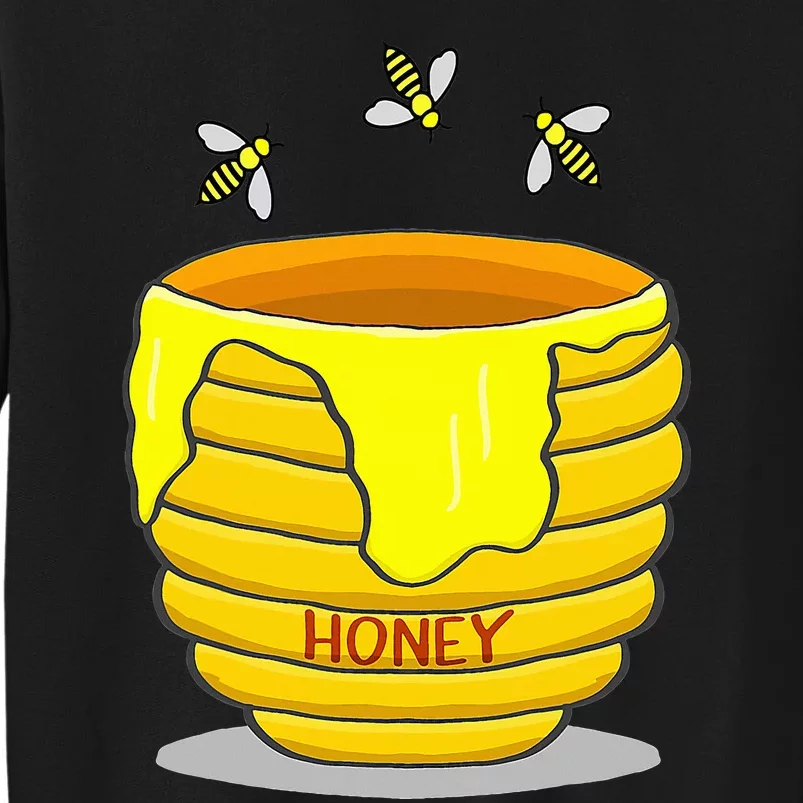 Honey Pot With Honey Bees Sweet Gift Tall Sweatshirt