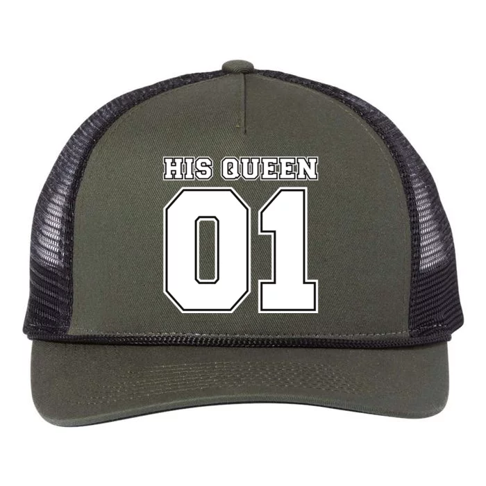 His Queen 01 Sport Couple Retro Rope Trucker Hat Cap