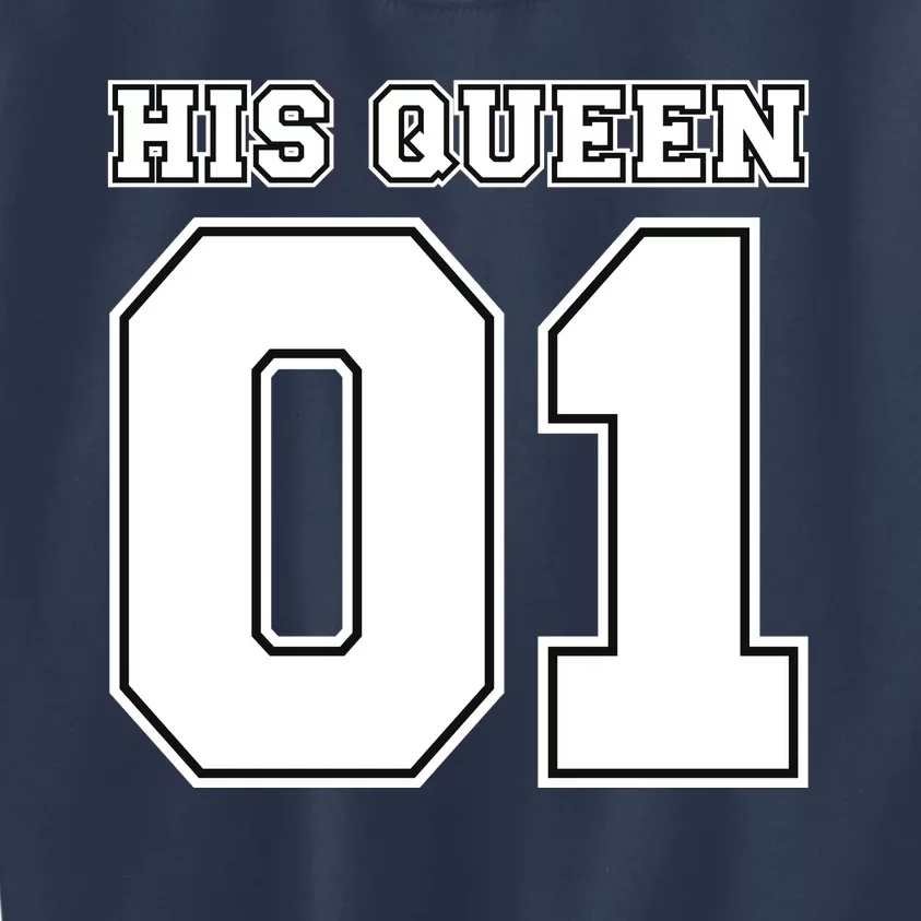 His Queen 01 Sport Couple Kids Sweatshirt