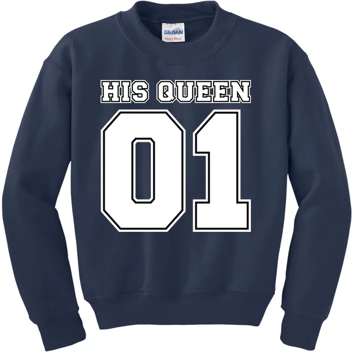 His Queen 01 Sport Couple Kids Sweatshirt