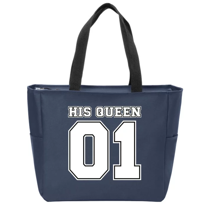 His Queen 01 Sport Couple Zip Tote Bag