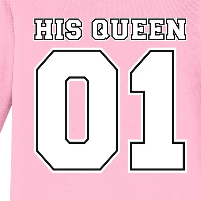 His Queen 01 Sport Couple Baby Long Sleeve Bodysuit